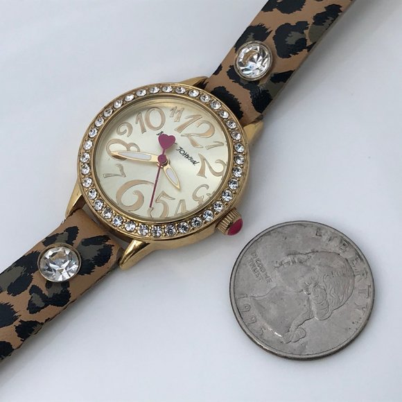 Betsey Johnson Women Watch Leopard Print Vegan Ban - Picture 8 of 11